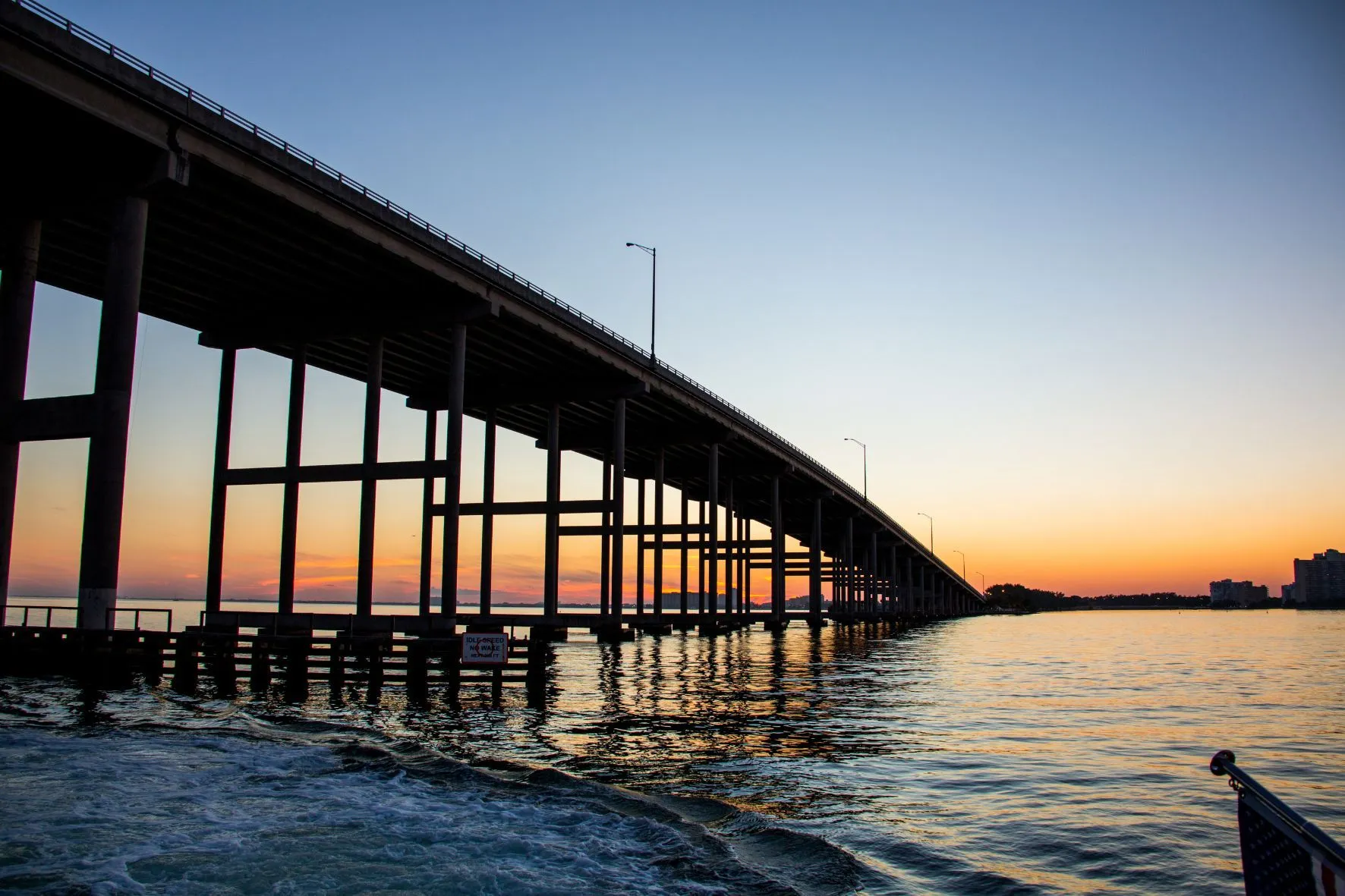 Stuart Causeway Florida at sunset