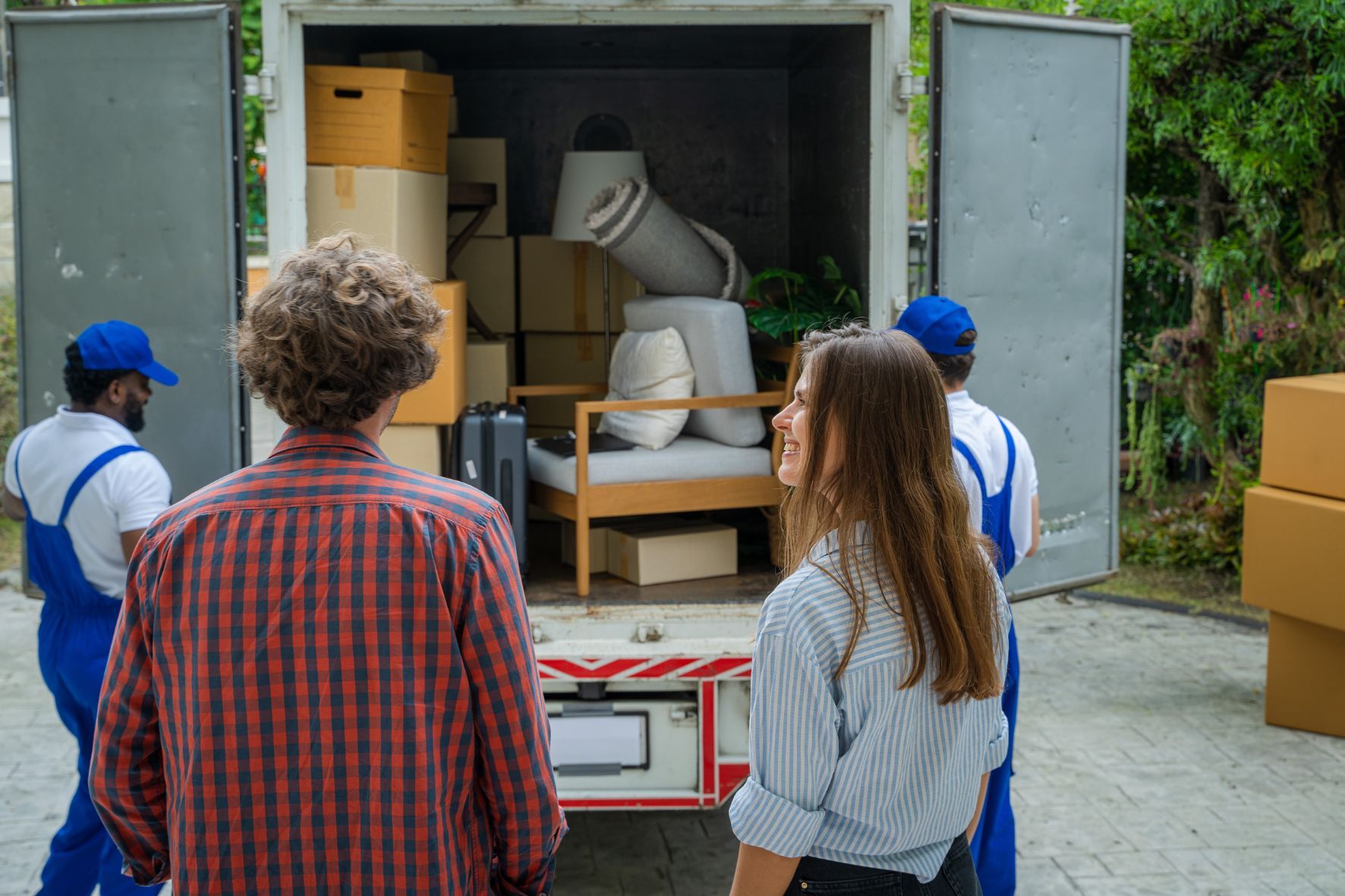 Couple moving house