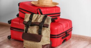 Stack of suitcases and luggage