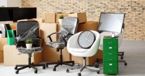 Furniture packed for moving